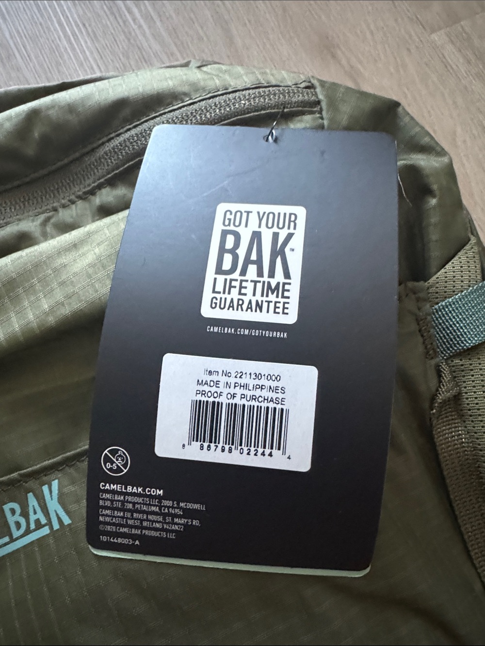 Camelbak Olive Green Hydration Backpack - Picture 3 of 5